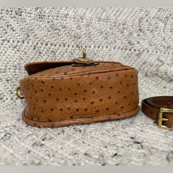 Dooney and Bourke Ostrich Square Flap Bag - Picture 3 of 6